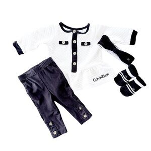 Calvin Klein Infant Ensemble in Black and White